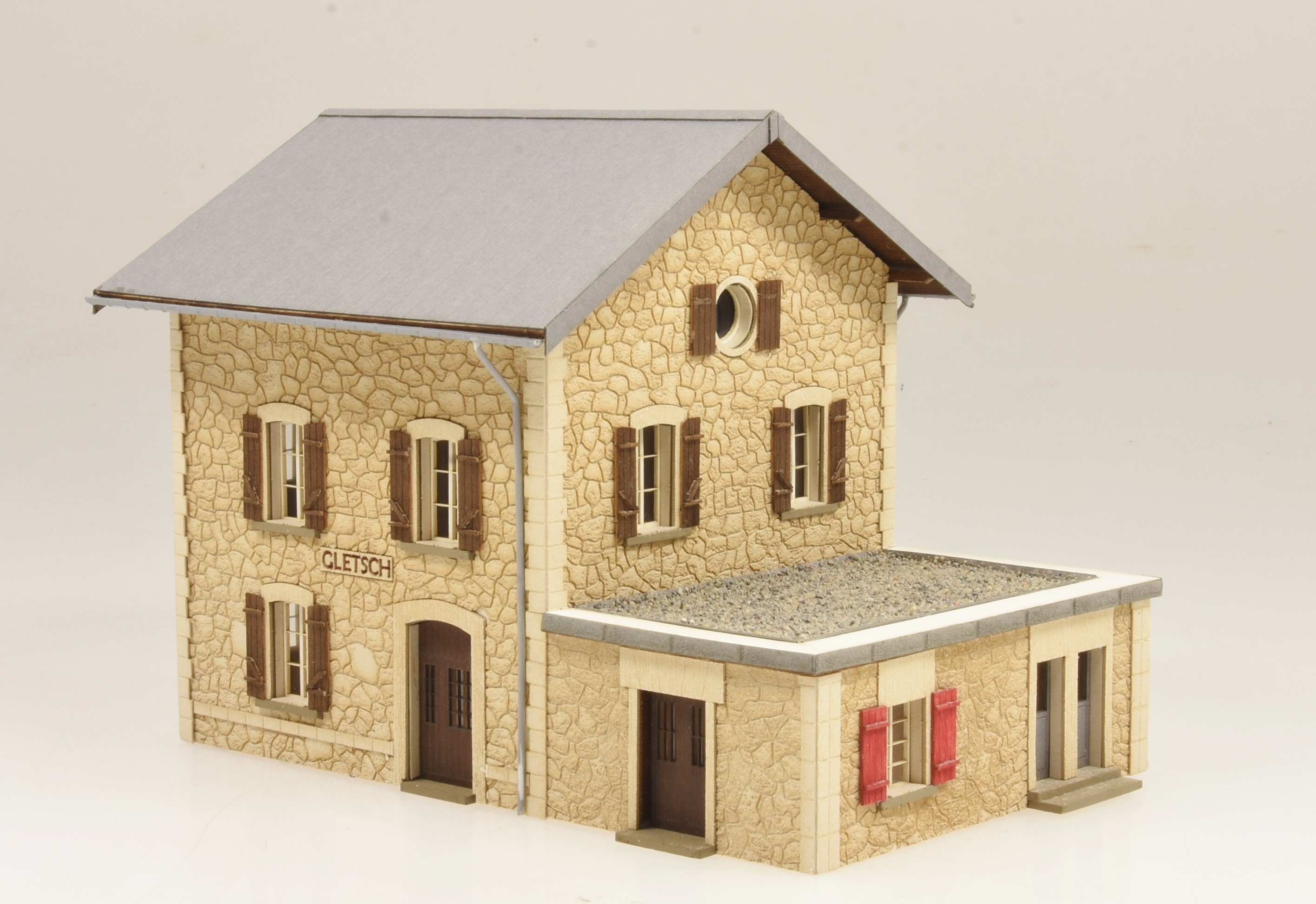 Modellbausatz Bahnhof Gletsch 1:87