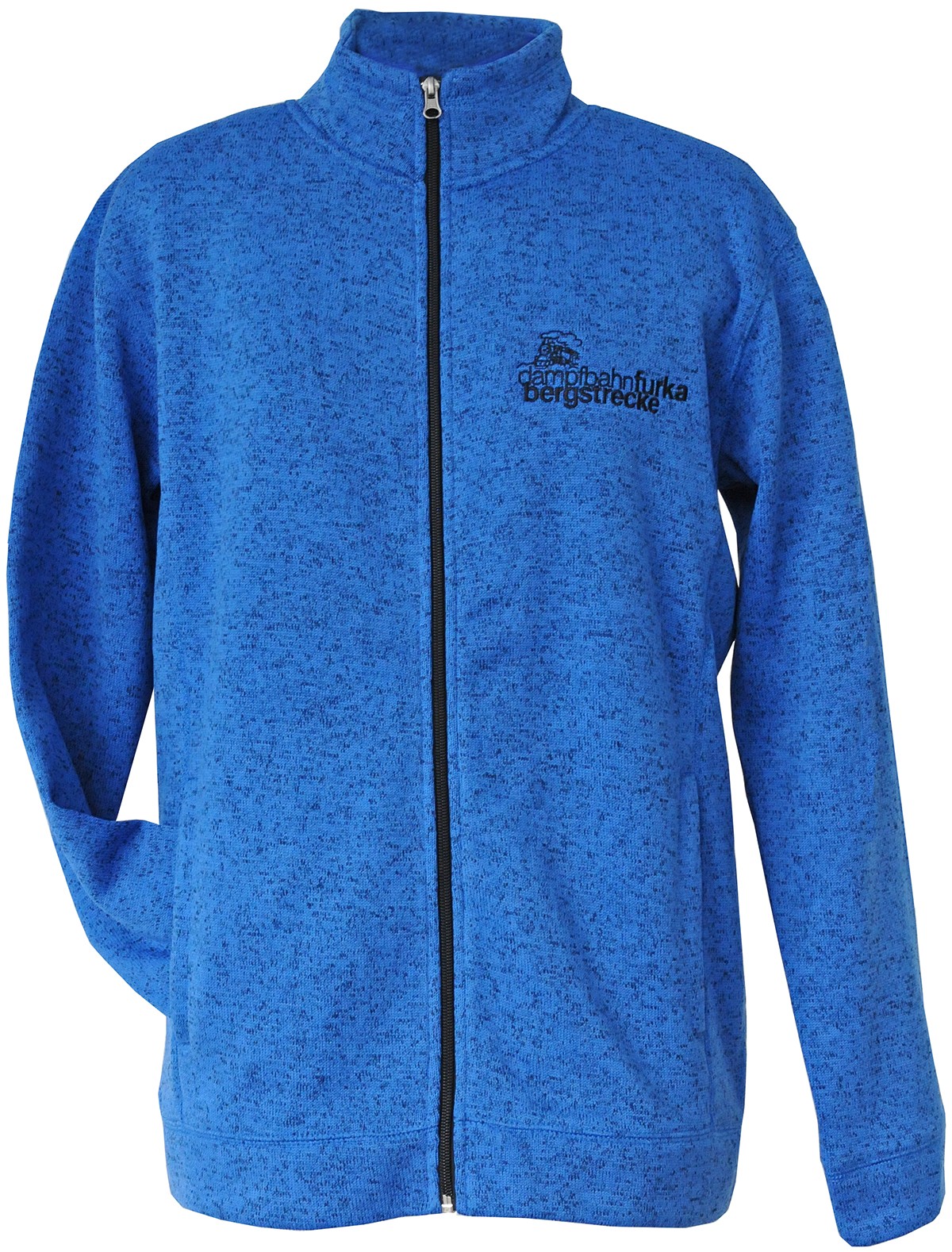 Strickfleece-Jacke königsblau