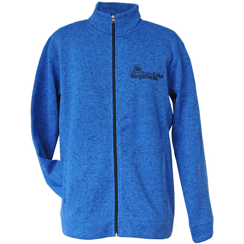 Strickfleece-Jacke königsblau