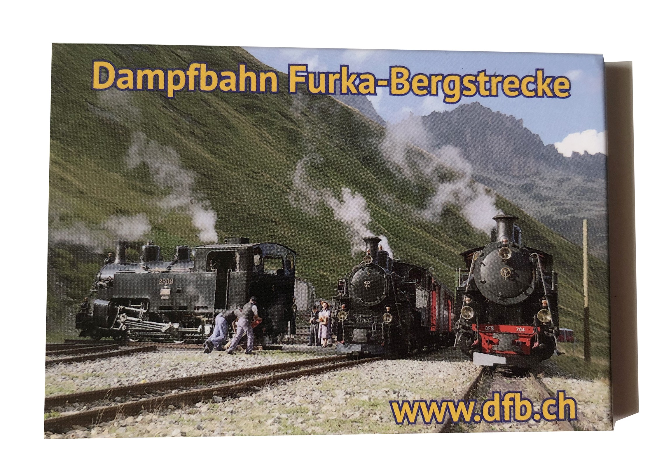 Bildmagnet Drei Loks Furka (Querformat)